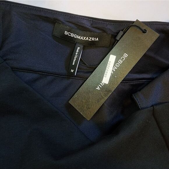 BCBGMaxAzria One Shoulder Black Cropped Top Medium - Picture 6 of 6